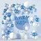 Blue And White Balloon Arch Garland Kit - Baby Boy Balloons Arch Different Sizes 5 12 18 Inch Blue White Balloons for Boys Baby Shower Decorations Birthday Engagement Party Gender Reveal Decor